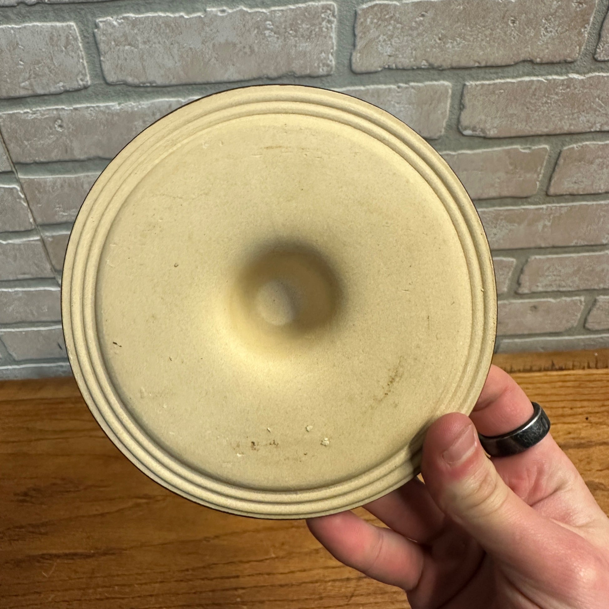 Vintage Cheese Crock Brown Stoneware Kitchen 40oz 5.25" x 5"