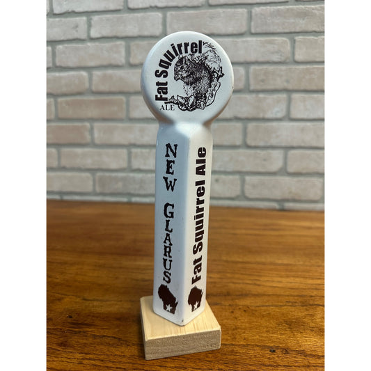 Vintage New Glarus Brewing Co. Fat Squirrel Beer Tap Handle Wisconsin