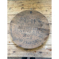 Antique California & Hawaiian Sugar Refinery Wood Barrel Lid Sign Advertising