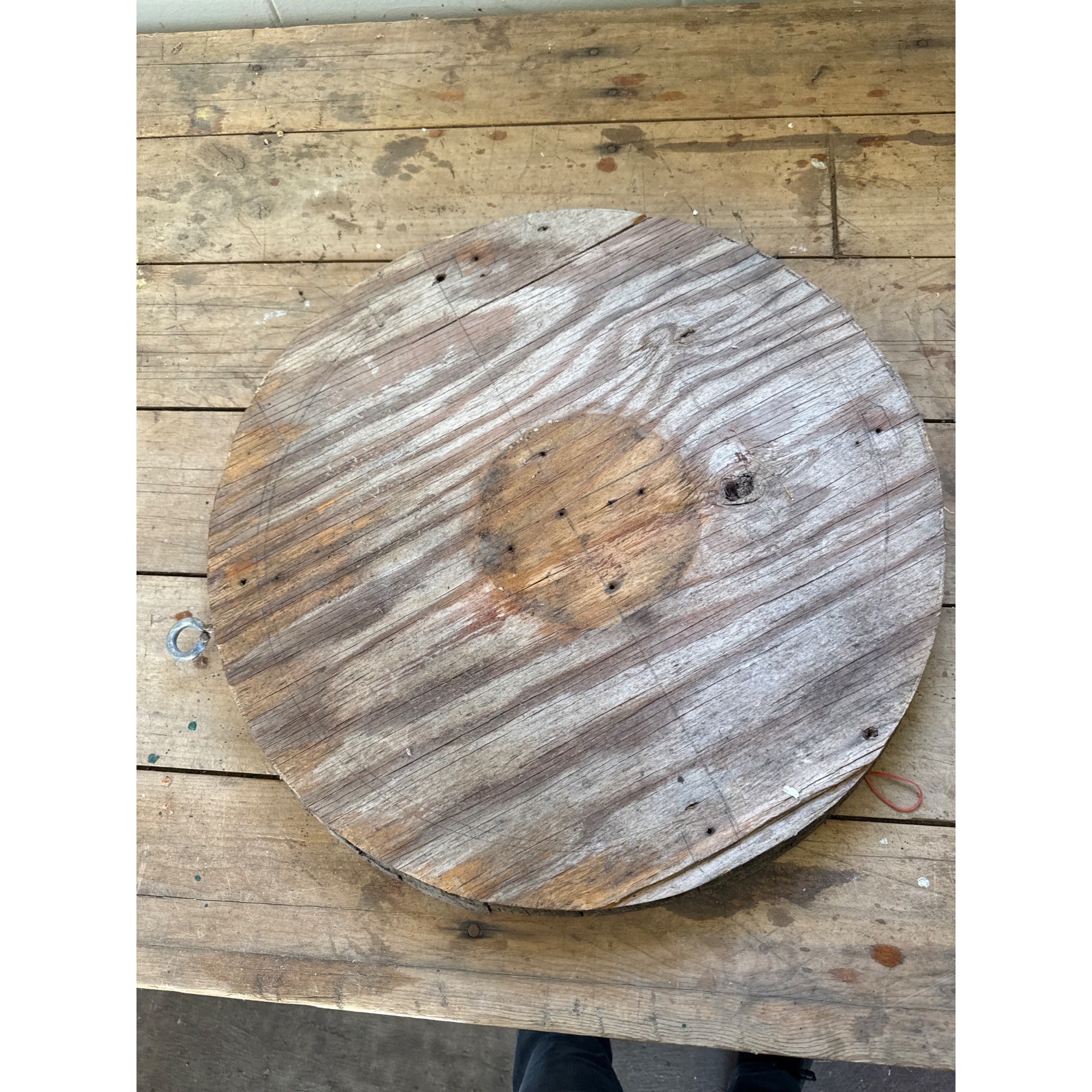 Antique California & Hawaiian Sugar Refinery Wood Barrel Lid Sign Advertising