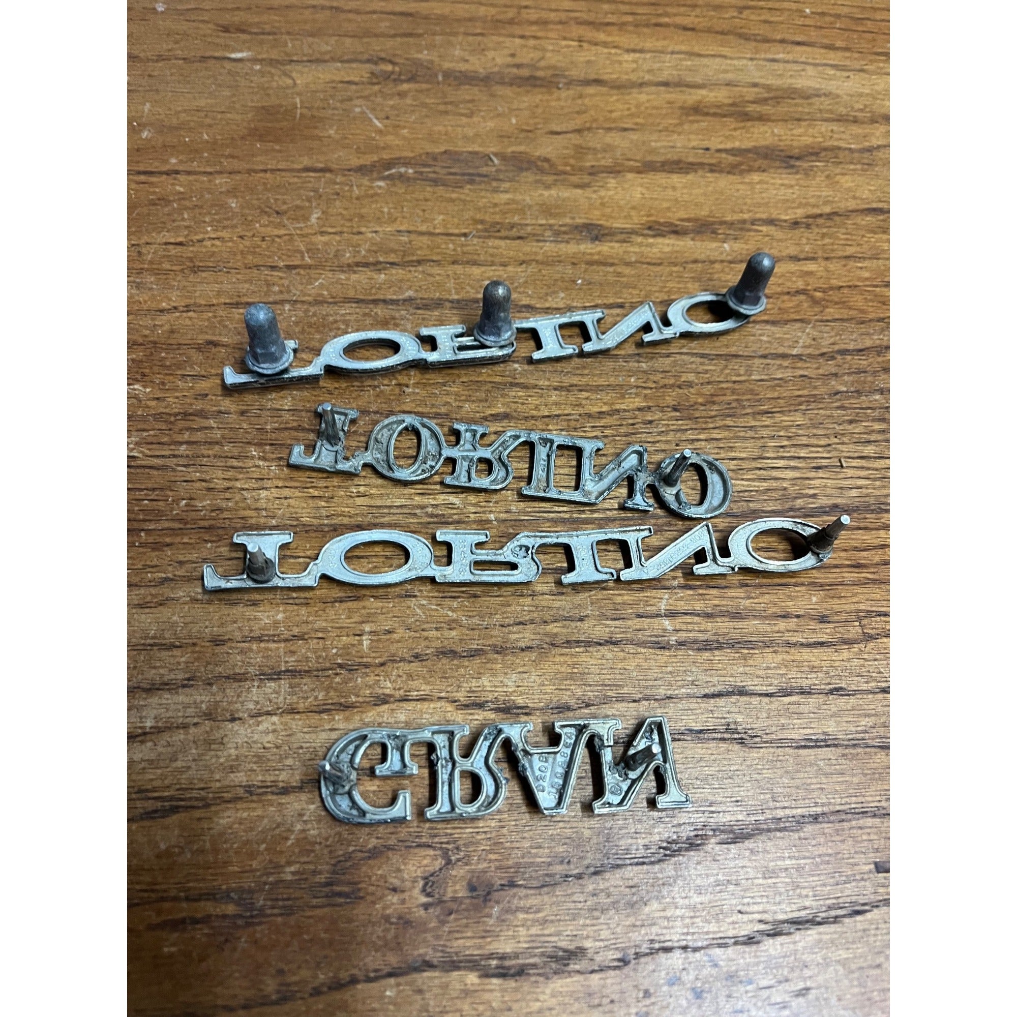 Vintage Ford Gran Torino Emblem Badges Script Lot OEM Original Parts