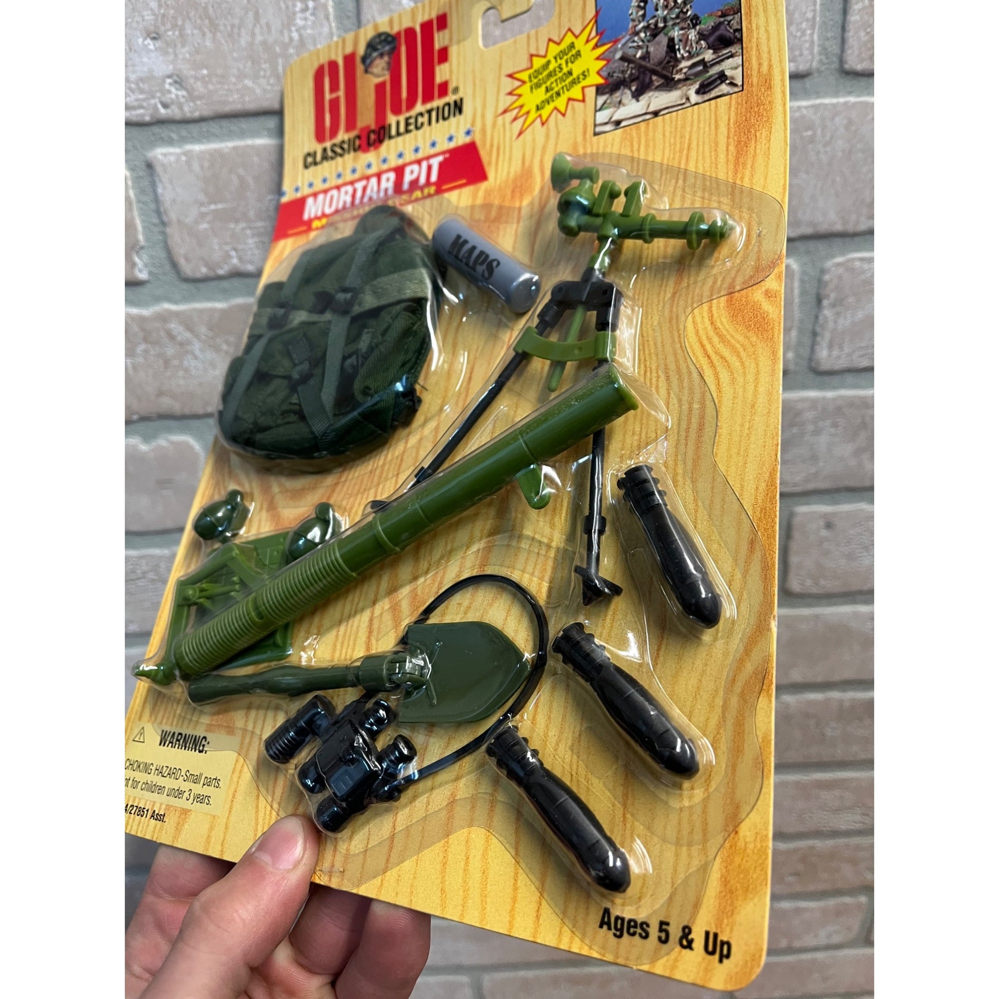 Vintage GI Joe Classic Collection Mortar Pit Mission Gear NOS NEW Hasbro 1997