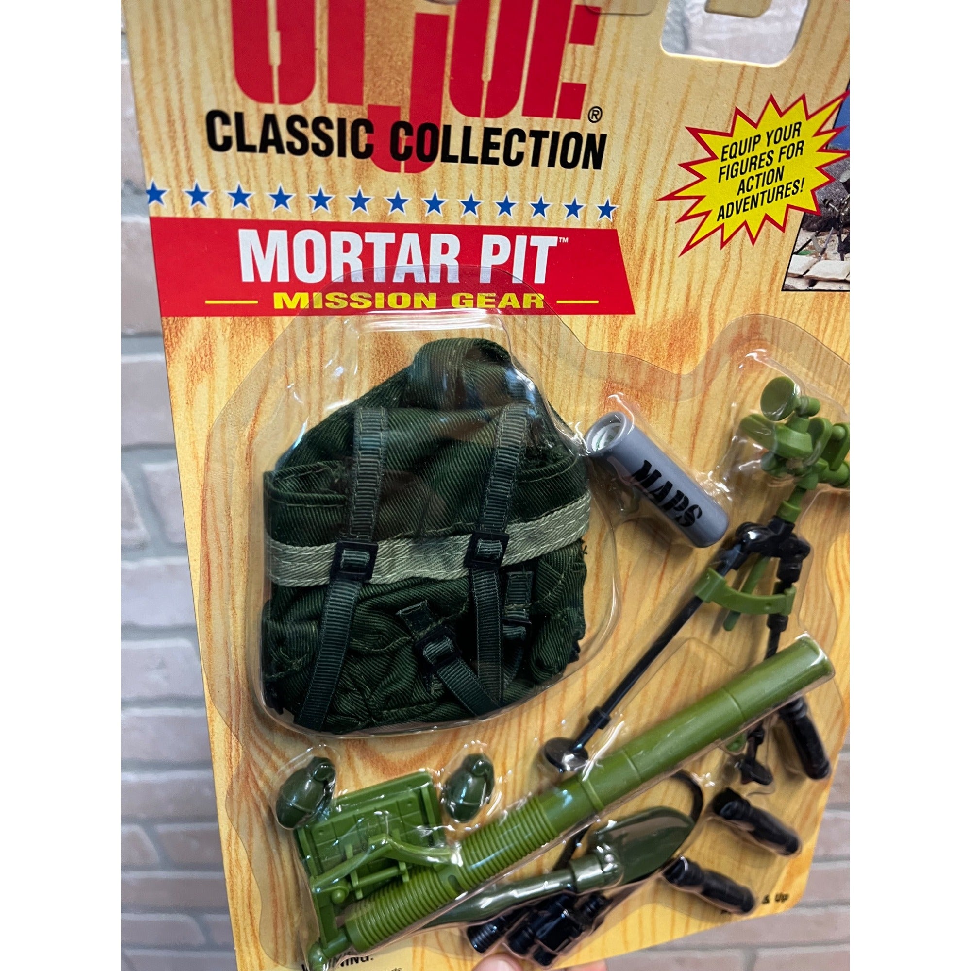 Vintage GI Joe Classic Collection Mortar Pit Mission Gear NOS NEW Hasbro 1997