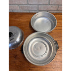 Vintage West Bend Aluminum 3 Piece Serving Oven Bun Bread Warmer