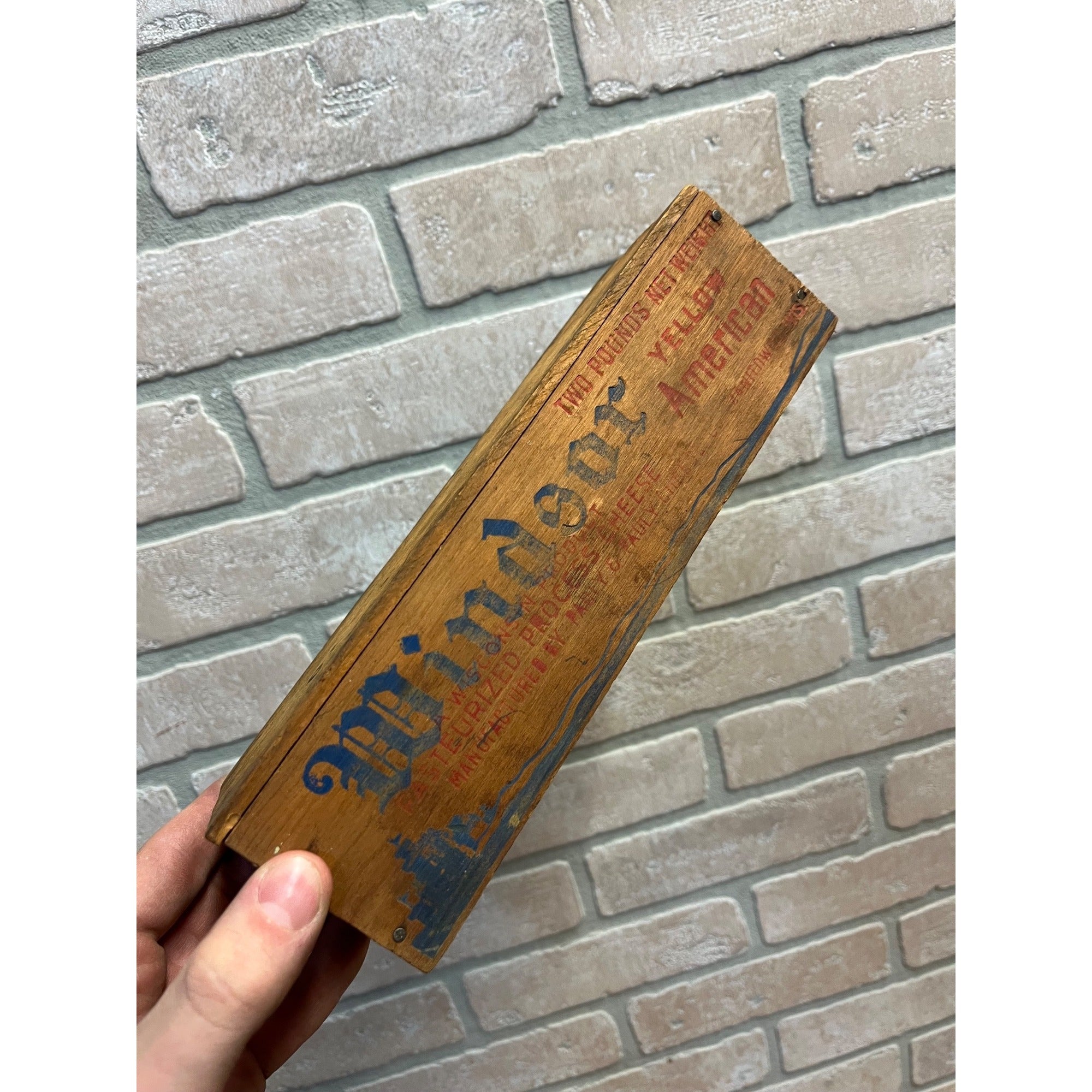 Vintage Cheese Box Windsor Cheese Manitowoc Wis Kitchen Decor