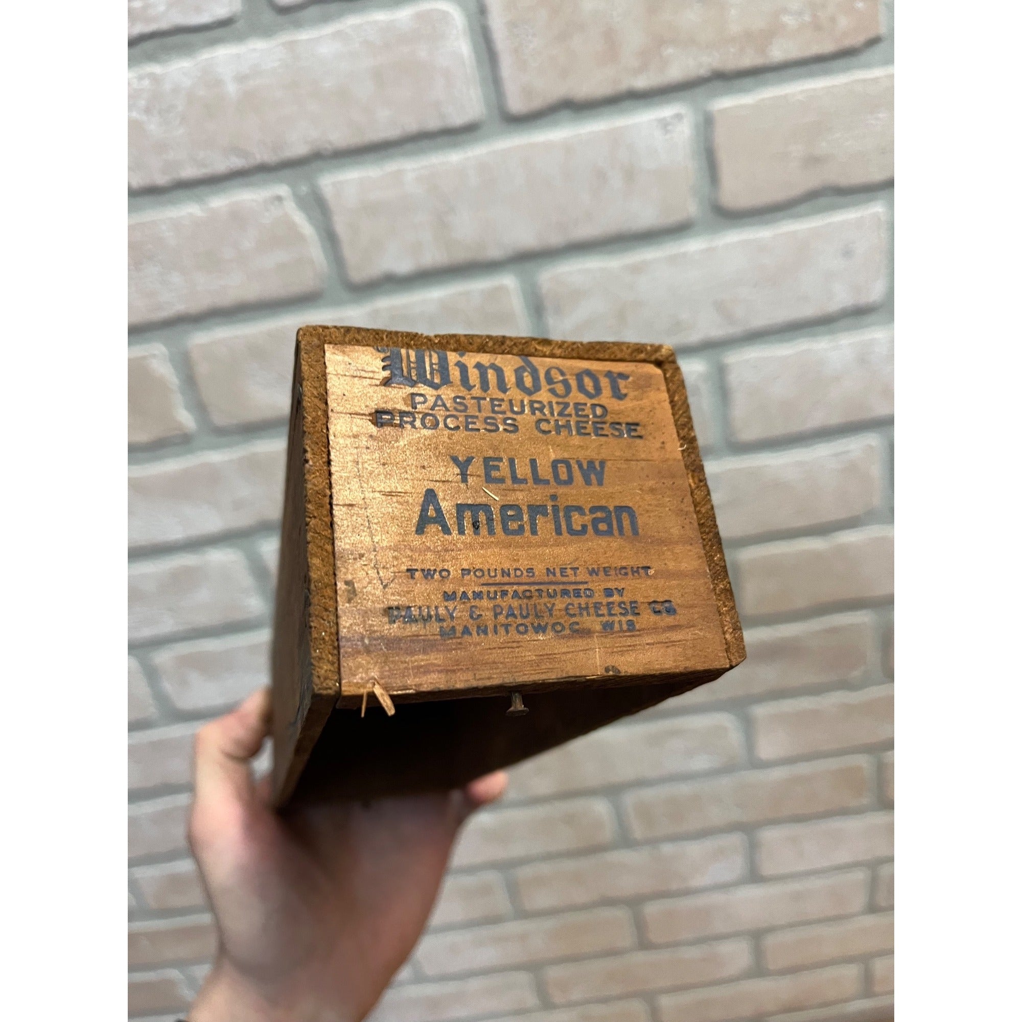 Vintage Cheese Box Windsor Cheese Manitowoc Wis Kitchen Decor