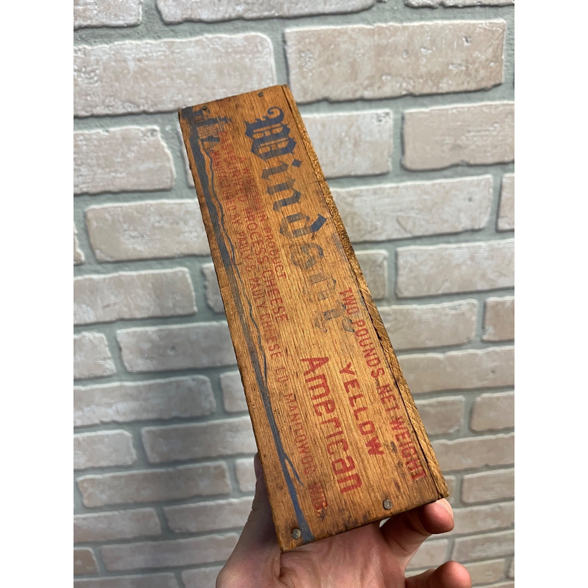 Vintage Cheese Box Windsor Cheese Manitowoc Wis Kitchen Decor