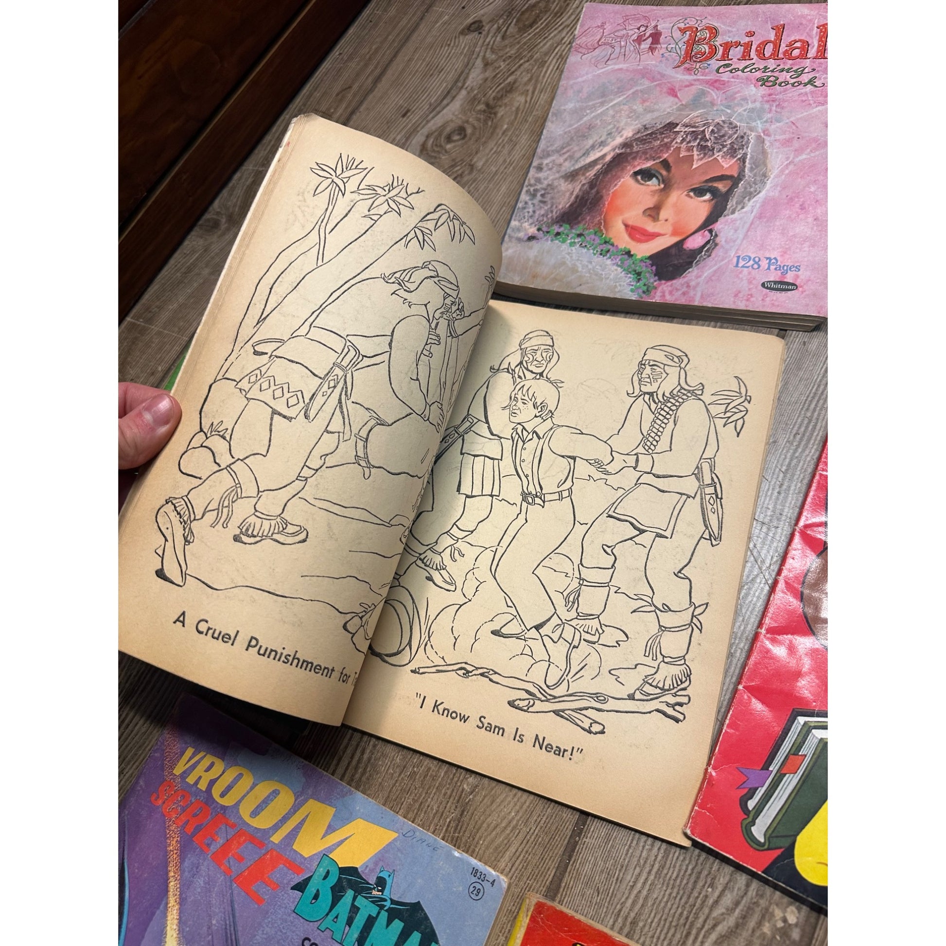 Vintage 1960s-1980s Children's Coloring Books Batman Aladdin Peanuts Disney ++