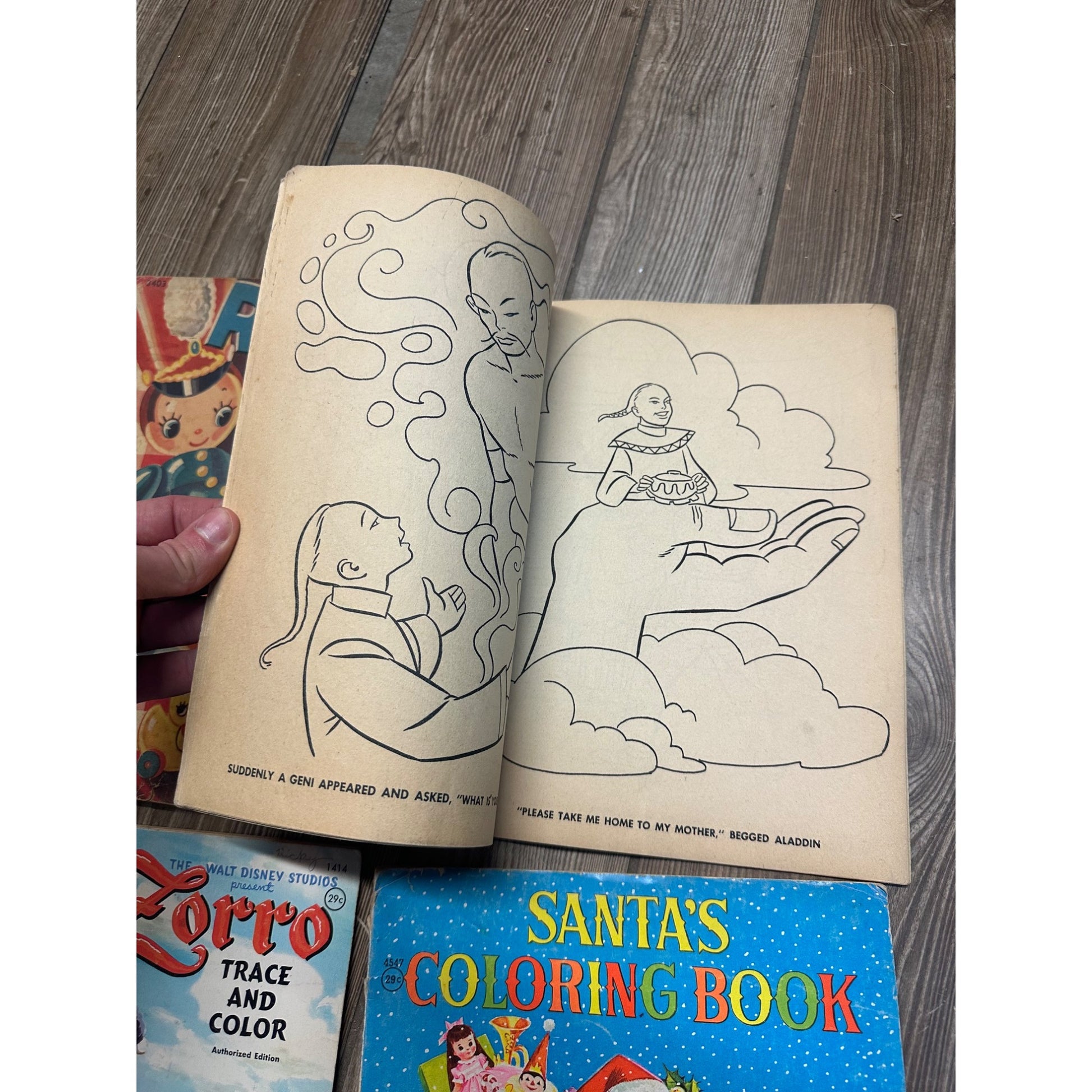 Vintage 1960s-1980s Children's Coloring Books Batman Aladdin Peanuts Disney ++