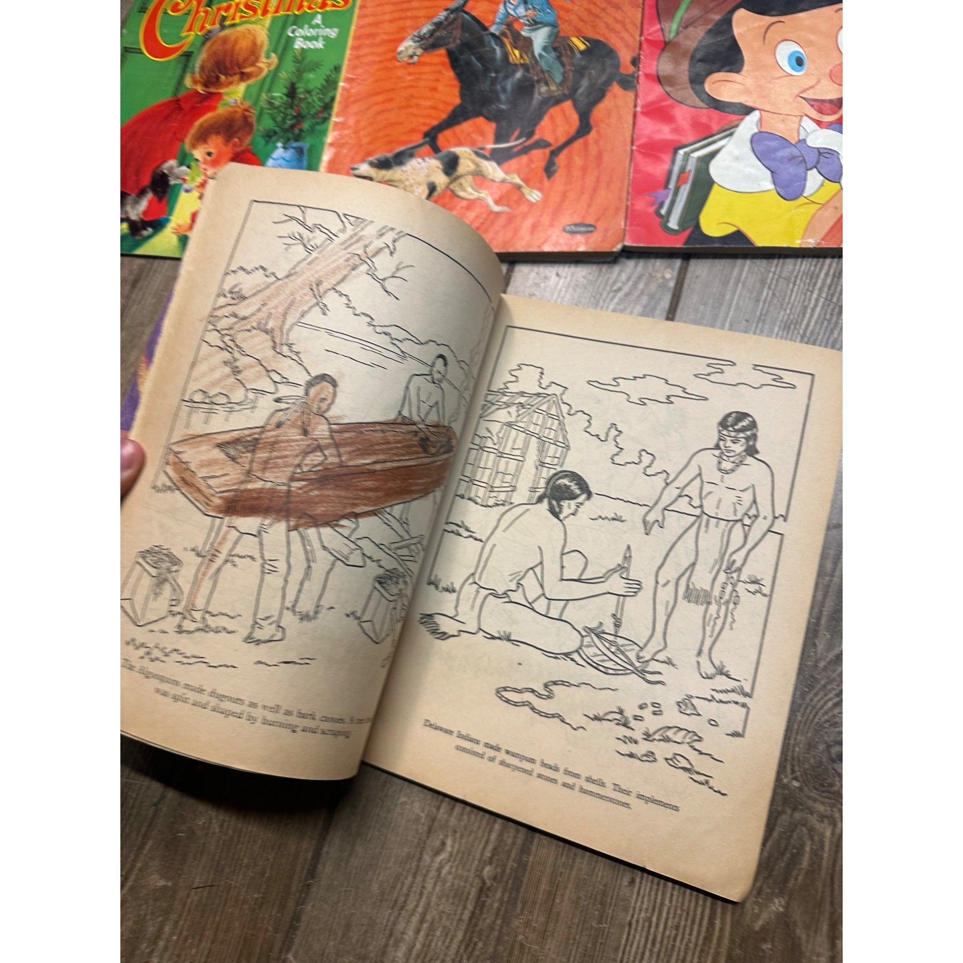 Vintage 1960s-1980s Children's Coloring Books Batman Aladdin Peanuts Disney ++