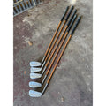 Set 5 Vintage Luther White H&B Wood Shaft Golf Clubs Irons Hickory Era Antique