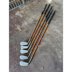 Set 5 Vintage Luther White H&B Wood Shaft Golf Clubs Irons Hickory Era Antique