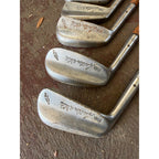 Set 5 Vintage Luther White H&B Wood Shaft Golf Clubs Irons Hickory Era Antique