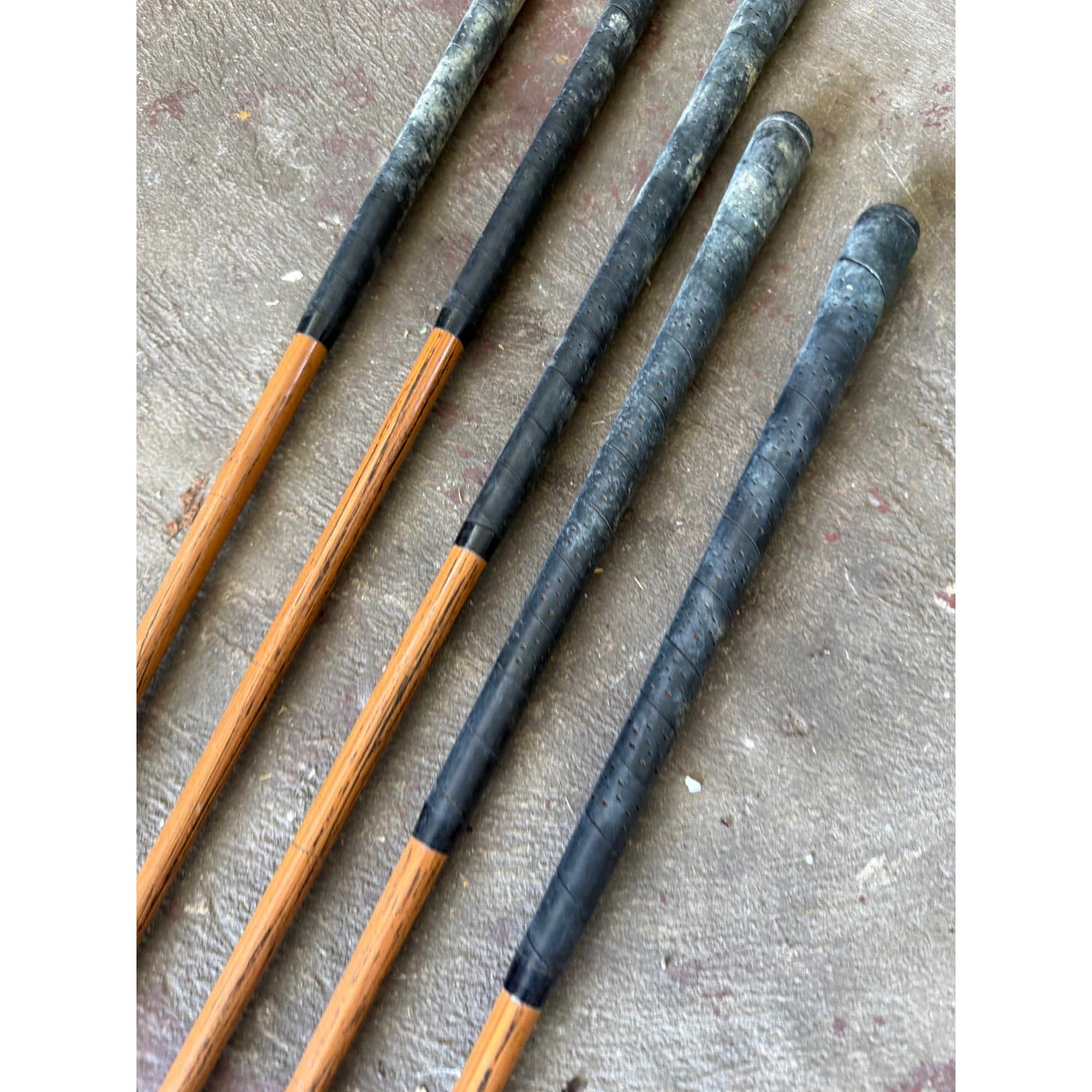 Set 5 Vintage Luther White H&B Wood Shaft Golf Clubs Irons Hickory Era Antique