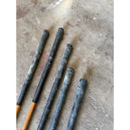 Set 5 Vintage Luther White H&B Wood Shaft Golf Clubs Irons Hickory Era Antique