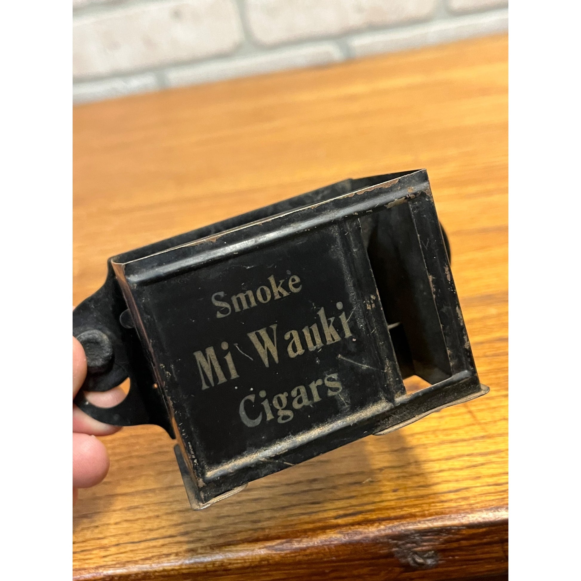 RARE Vintage Mi Wauki Cigars Tin Advertising Match & Cigarette Holder Milwaukee