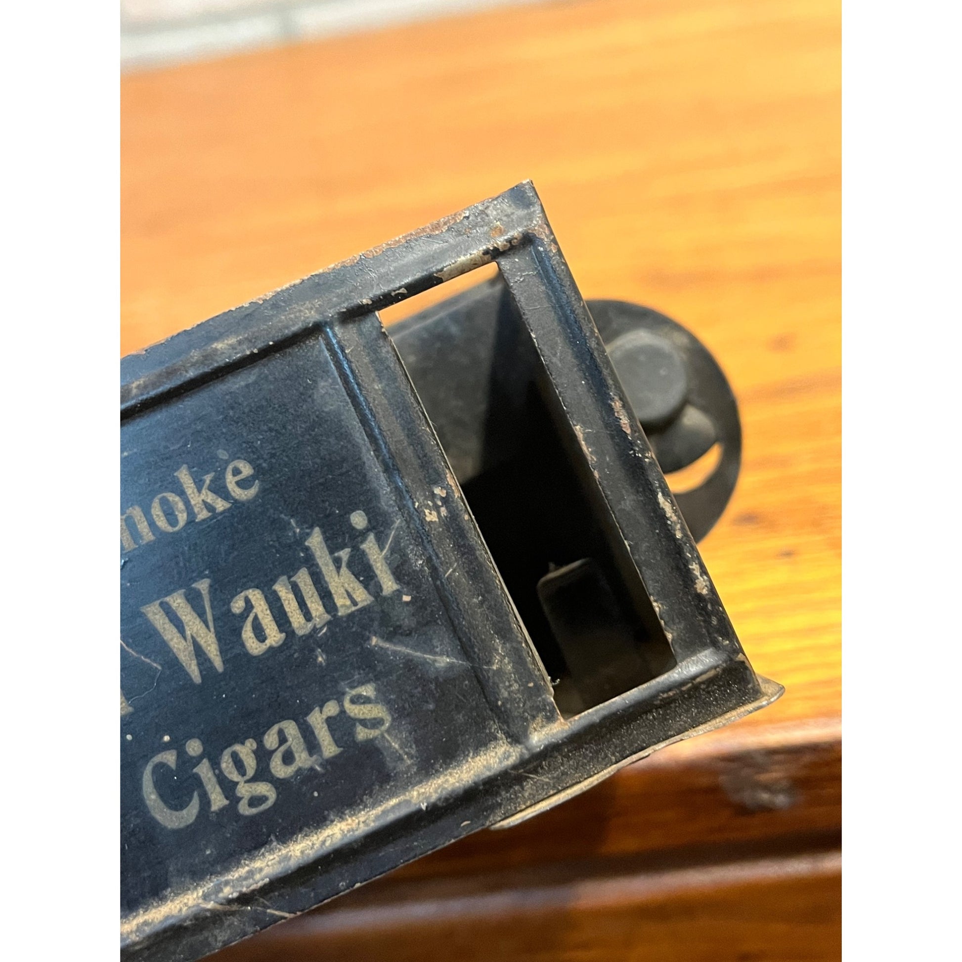 RARE Vintage Mi Wauki Cigars Tin Advertising Match & Cigarette Holder Milwaukee