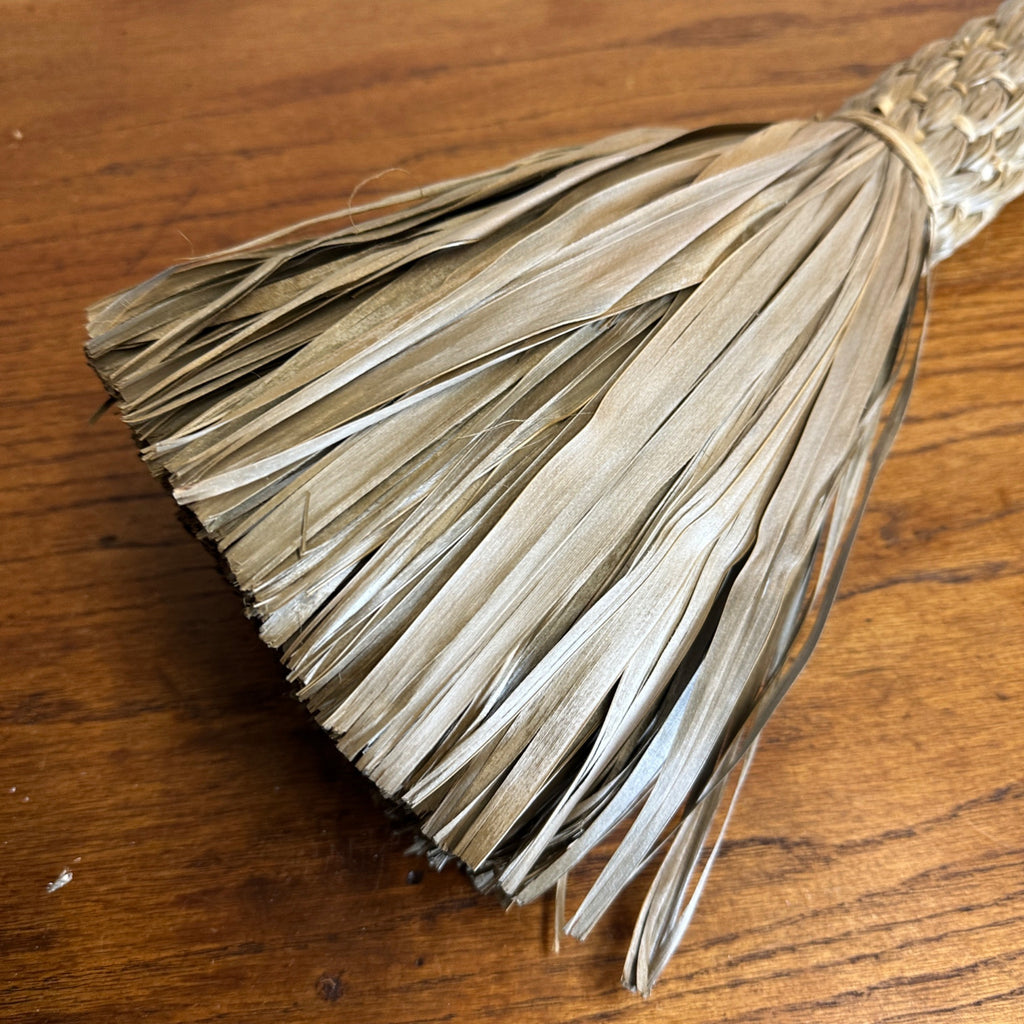 AAFA Antique Primitive 19th c. Woven Corn Husk? Brush Whisk Broom Americana Farm