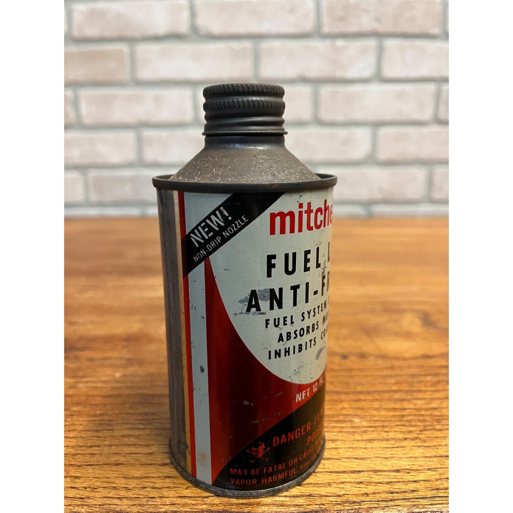 Vintage Mitchell's Fuel Line Gas Line Anti Freeze Tin 12 Fl Oz Chicago Illino Is