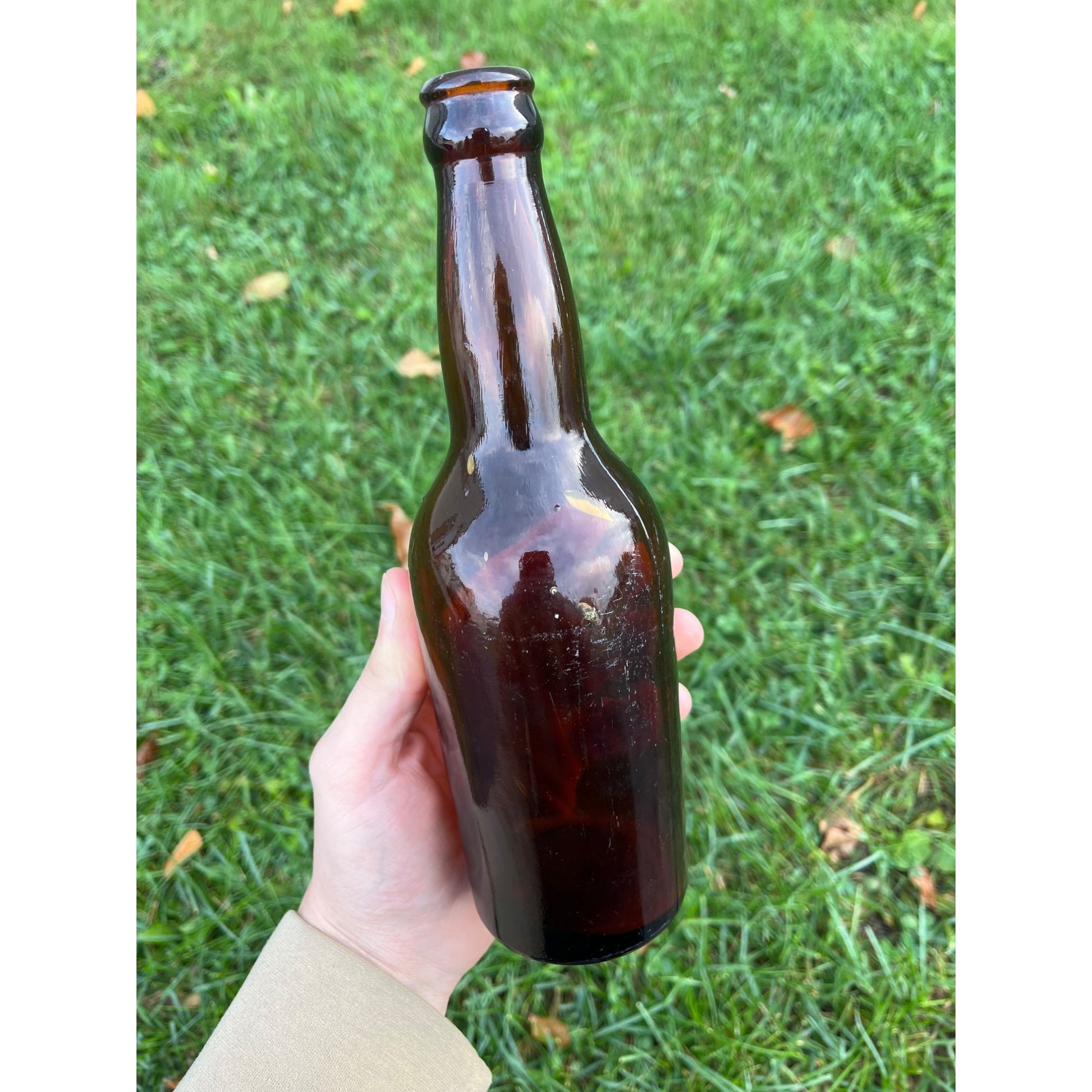 Vintage Silver Creek Brewery Pre-Prohibition Amber Beer Bottle Random Lake Wis