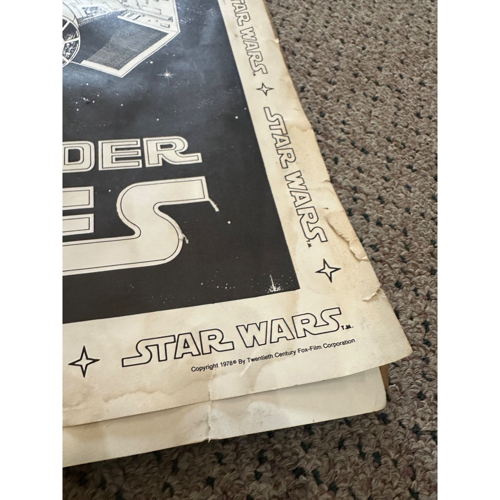 Vintage 1978 Star Wars Craft Master Art Poster Set Chewbacca Vader w/ Original Markers