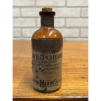 Medicine Amber Bottle Pharmacy Bottle FLUID WILD CHERRY Merrill