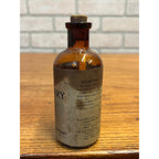 Medicine Amber Bottle Pharmacy Bottle FLUID WILD CHERRY Merrill