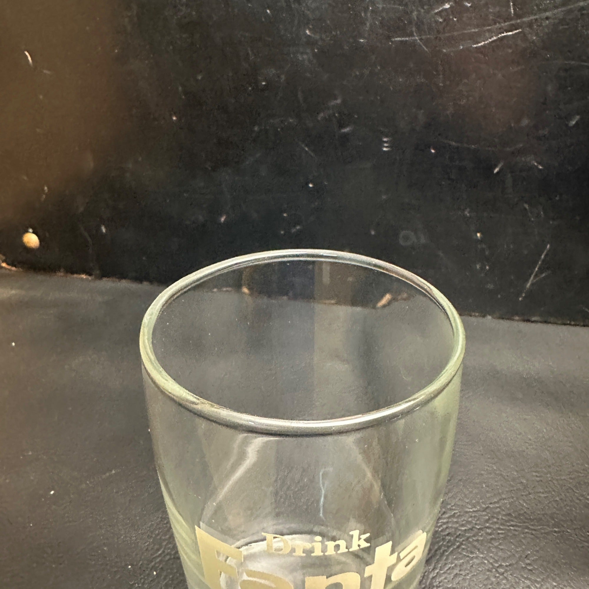 Vintage Drink Fanta Orange Soda Fountain Glass 4" Glass