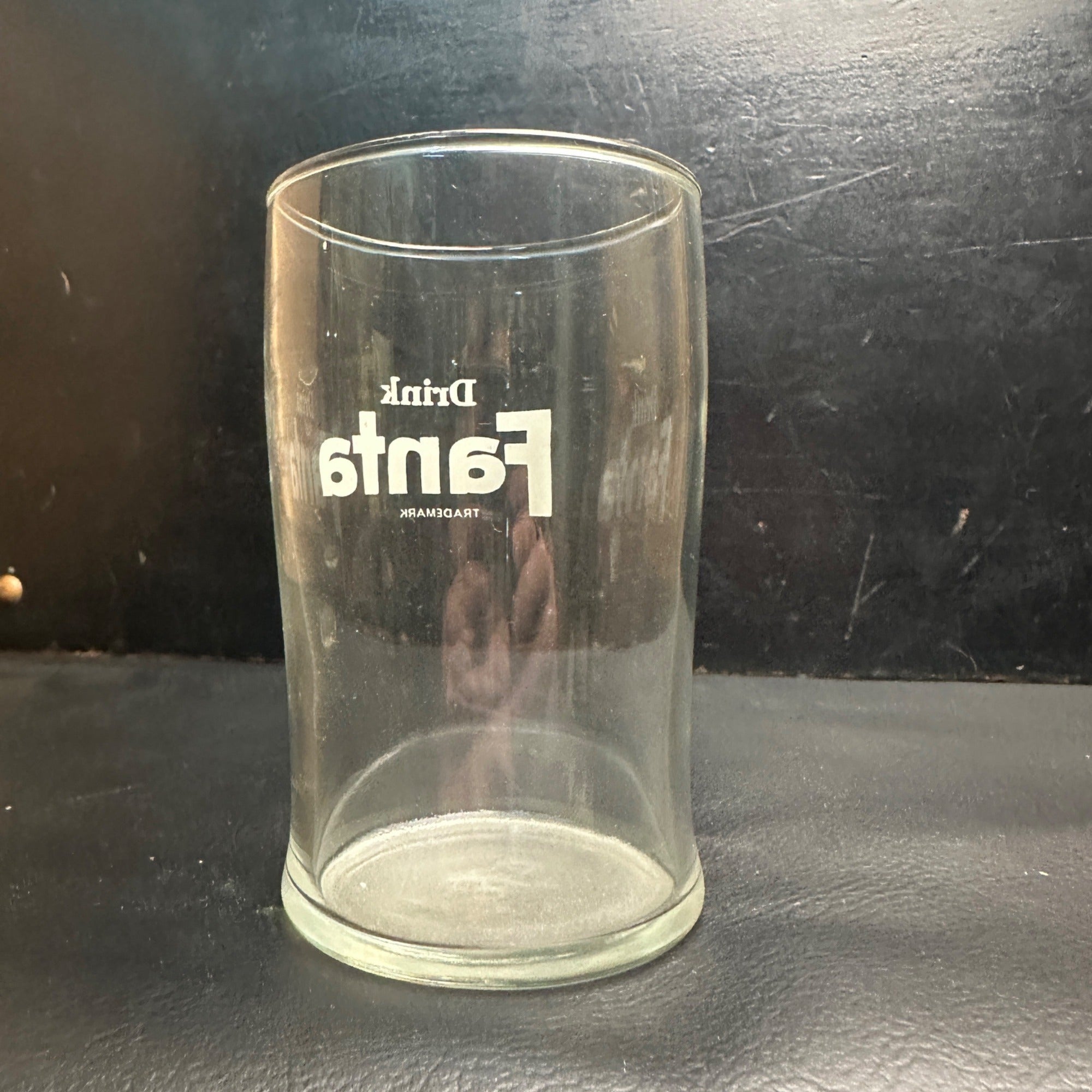 Vintage Drink Fanta Orange Soda Fountain Glass 4" Glass