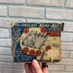 Vintage 1930s Golf Caddy Cart "Kary-All Golf-Eez" Marcraft w/ Box