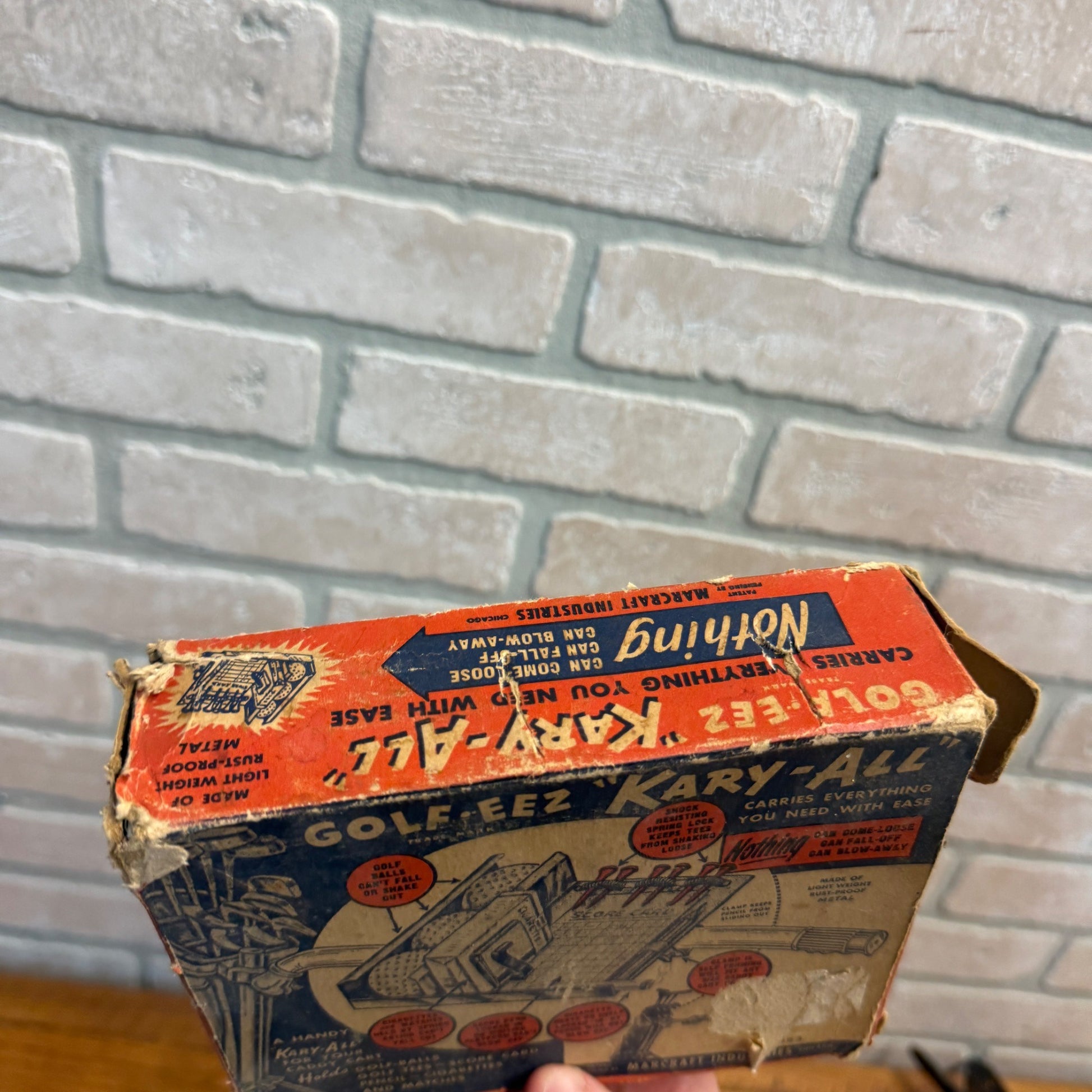 Vintage 1930s Golf Caddy Cart "Kary-All Golf-Eez" Marcraft w/ Box