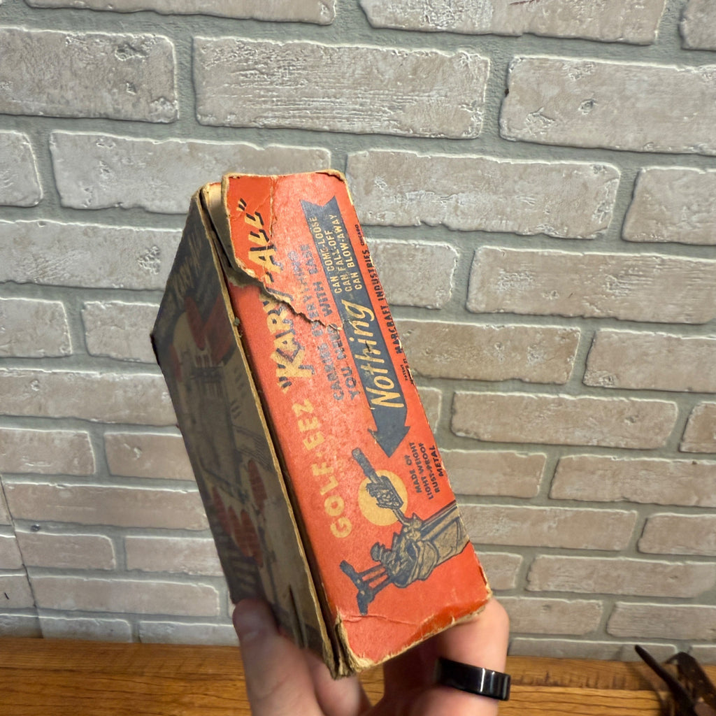 Vintage 1930s Golf Caddy Cart "Kary-All Golf-Eez" Marcraft w/ Box