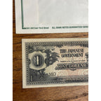The Japanese Government World War II One 1 Dollar Uncirculated Wartime Currency