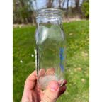 Vintage 1950s Logstown Dairy ACL Half Pint Milk Bottle Aliquippa Pennsylvania PA