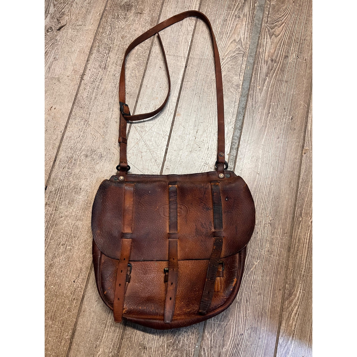 Original 1917 WWI US Cavalry Genuine Leather Saddlebag Messenger Bag WW1