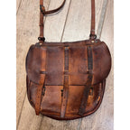 Original 1917 WWI US Cavalry Genuine Leather Saddlebag Messenger Bag WW1