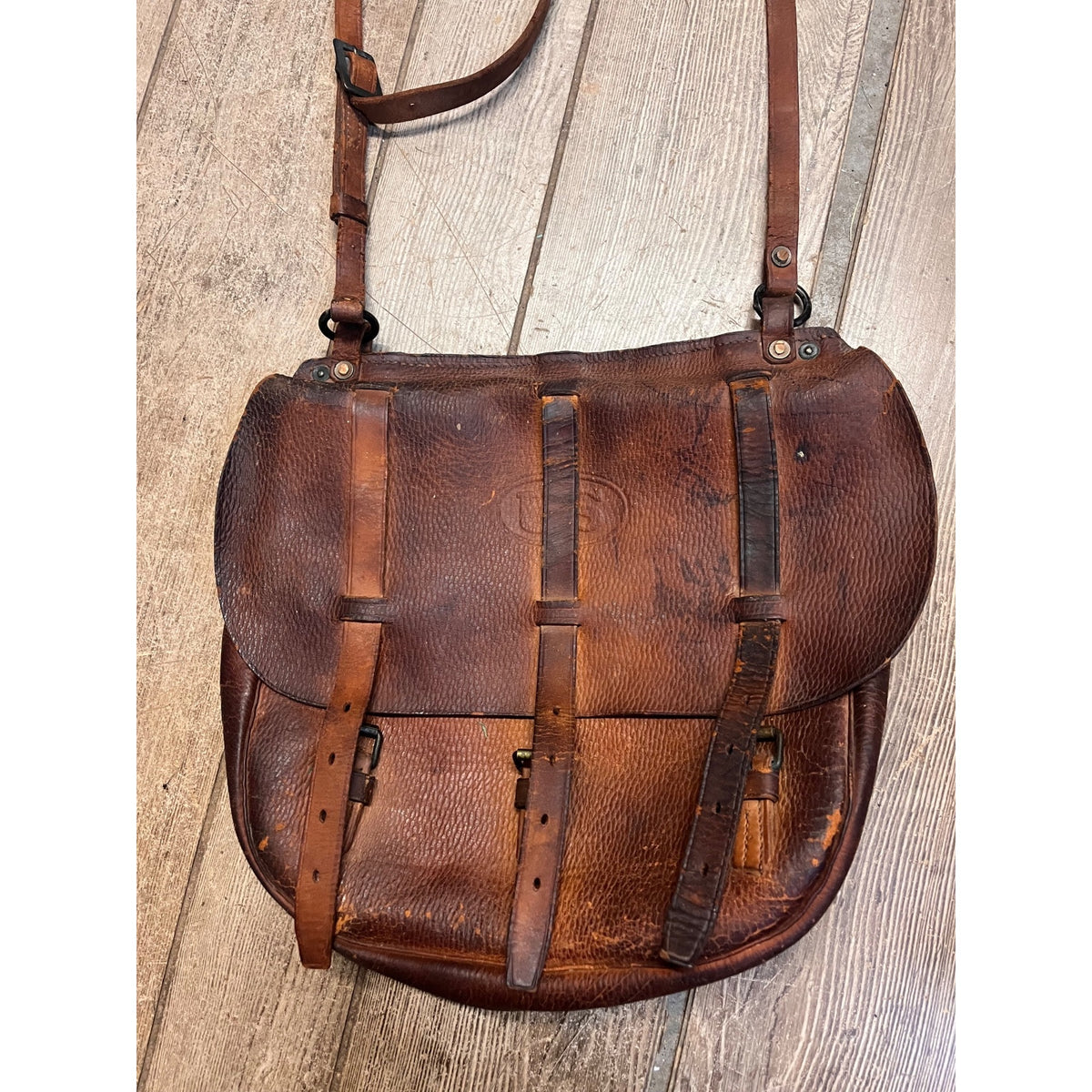 Original 1917 WWI US Cavalry Genuine Leather Saddlebag Messenger Bag WW1