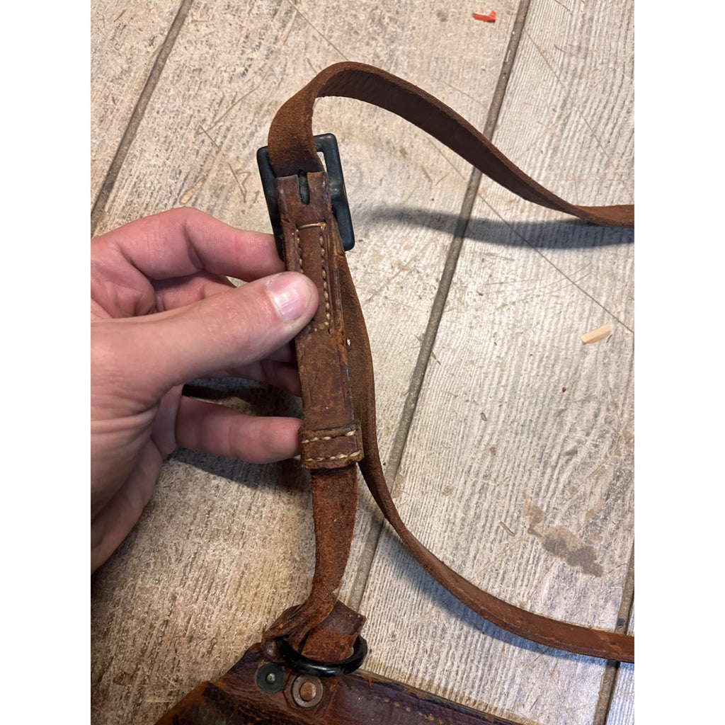 Original 1917 WWI US Cavalry Genuine Leather Saddlebag Messenger Bag WW1