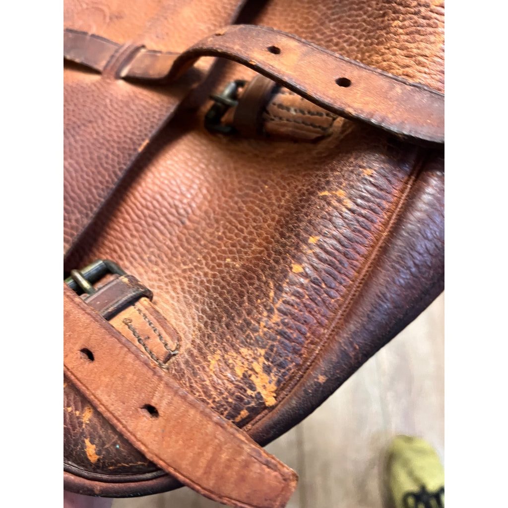 Original 1917 WWI US Cavalry Genuine Leather Saddlebag Messenger Bag WW1