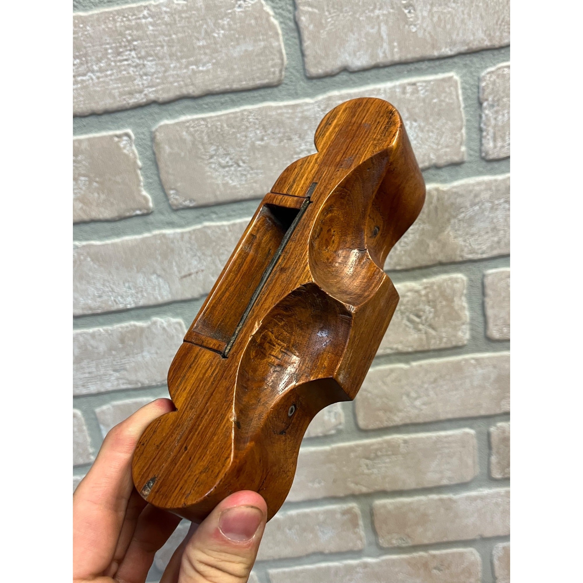 Antique c1880s Hand Carved Scraper Spokeshave Woodworking Tool Unusual