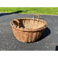 Antique Primitive 1800s Oak Splint Produce Farm Gathering Basket Farmhouse AFFA