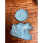 Vintage Ohio Art Tin Litho Toy Beach Set Sand Sifter + Frog & Beach Ball Mold