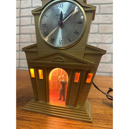 Vintage 1950's Mastercrafters Church # 560 Animated Lighted Clock - Works