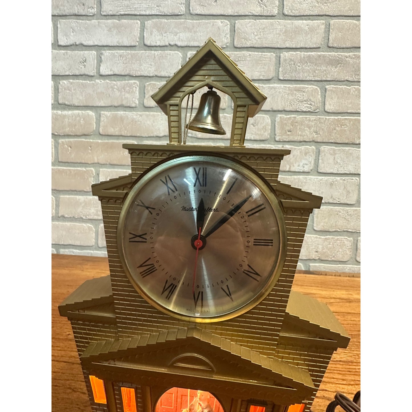 Vintage 1950's Mastercrafters Church # 560 Animated Lighted Clock - Works