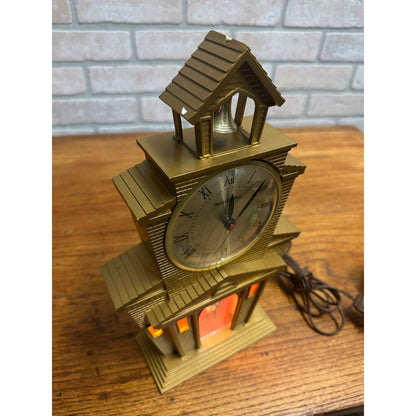 Vintage 1950's Mastercrafters Church # 560 Animated Lighted Clock - Works