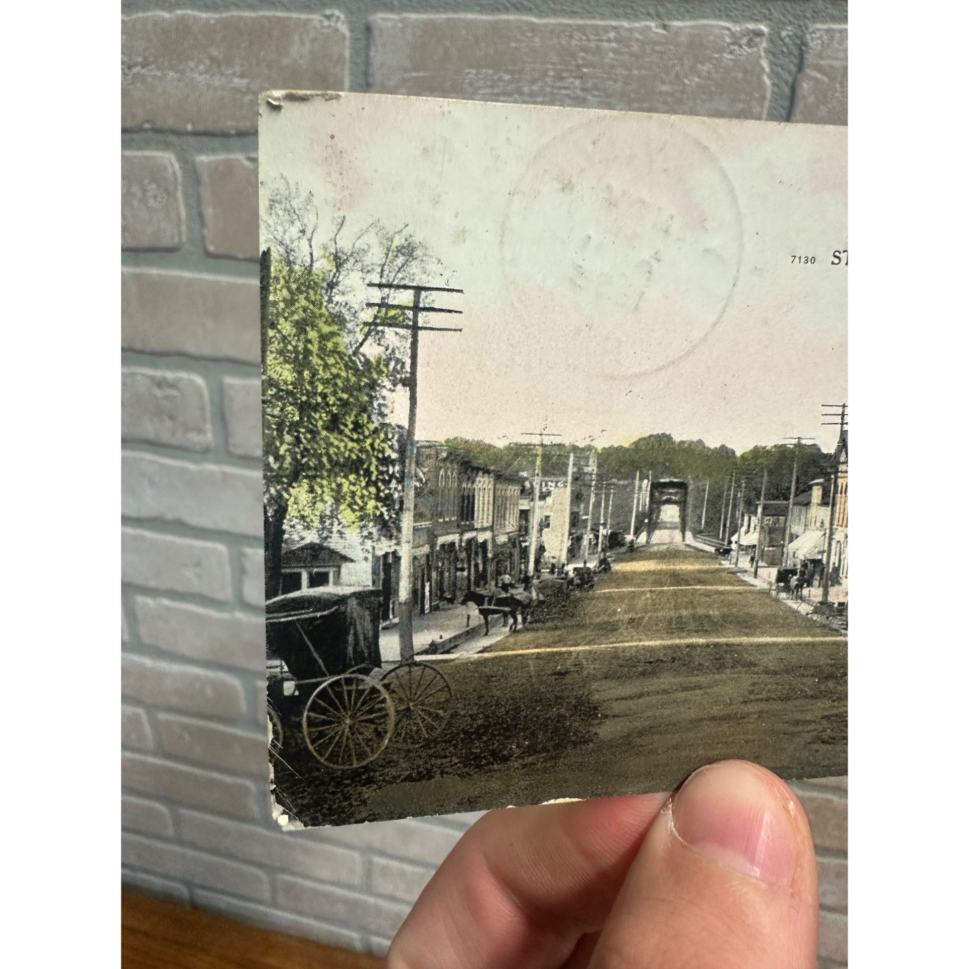 Vintage Street View Yorkville ILL. Illinois 1908 Postcard