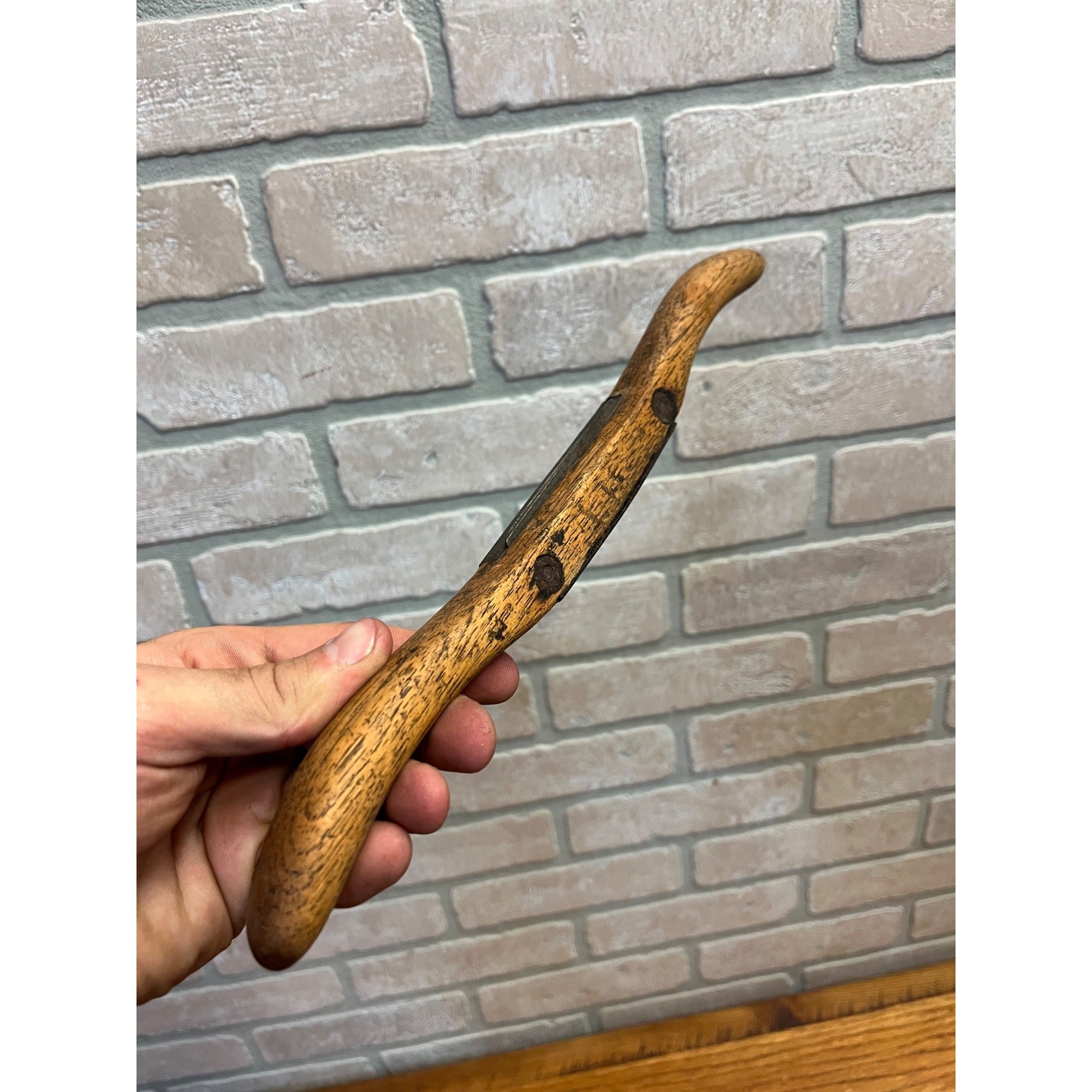 Primitive Antique Wooden Spokeshave Hand Scraper Knife Woodworking Tool Unmarked