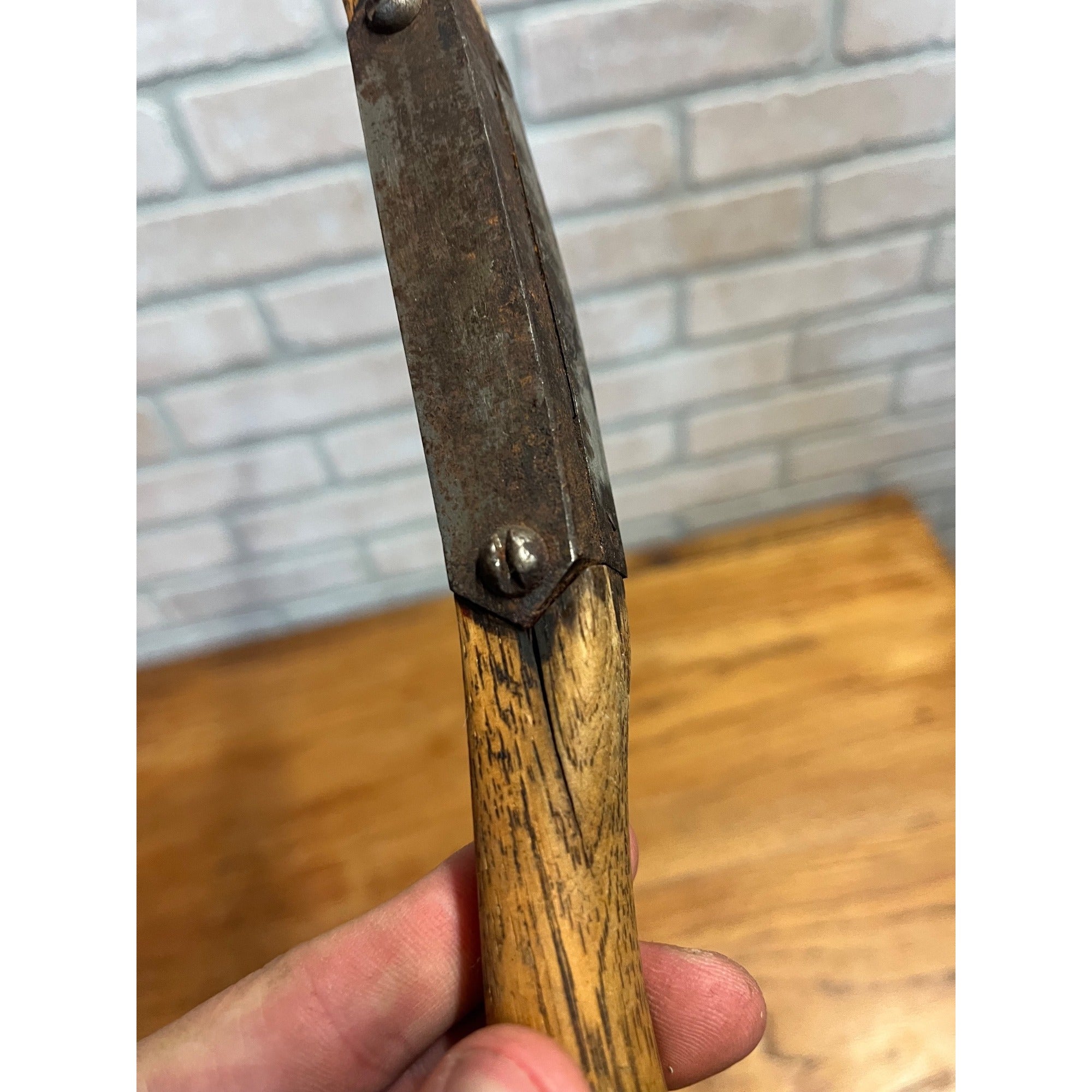 Primitive Antique Wooden Spokeshave Hand Scraper Knife Woodworking Tool Unmarked