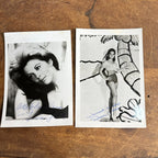 Vintage Lot (2) Gilligan's Island Signed Photos Tina Louise & Dawn Wells 5" x 7"