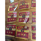 Vintage Early 1900s Eagle Lye Works 12oz Bottle Labels Milwaukee Wisconsin WI